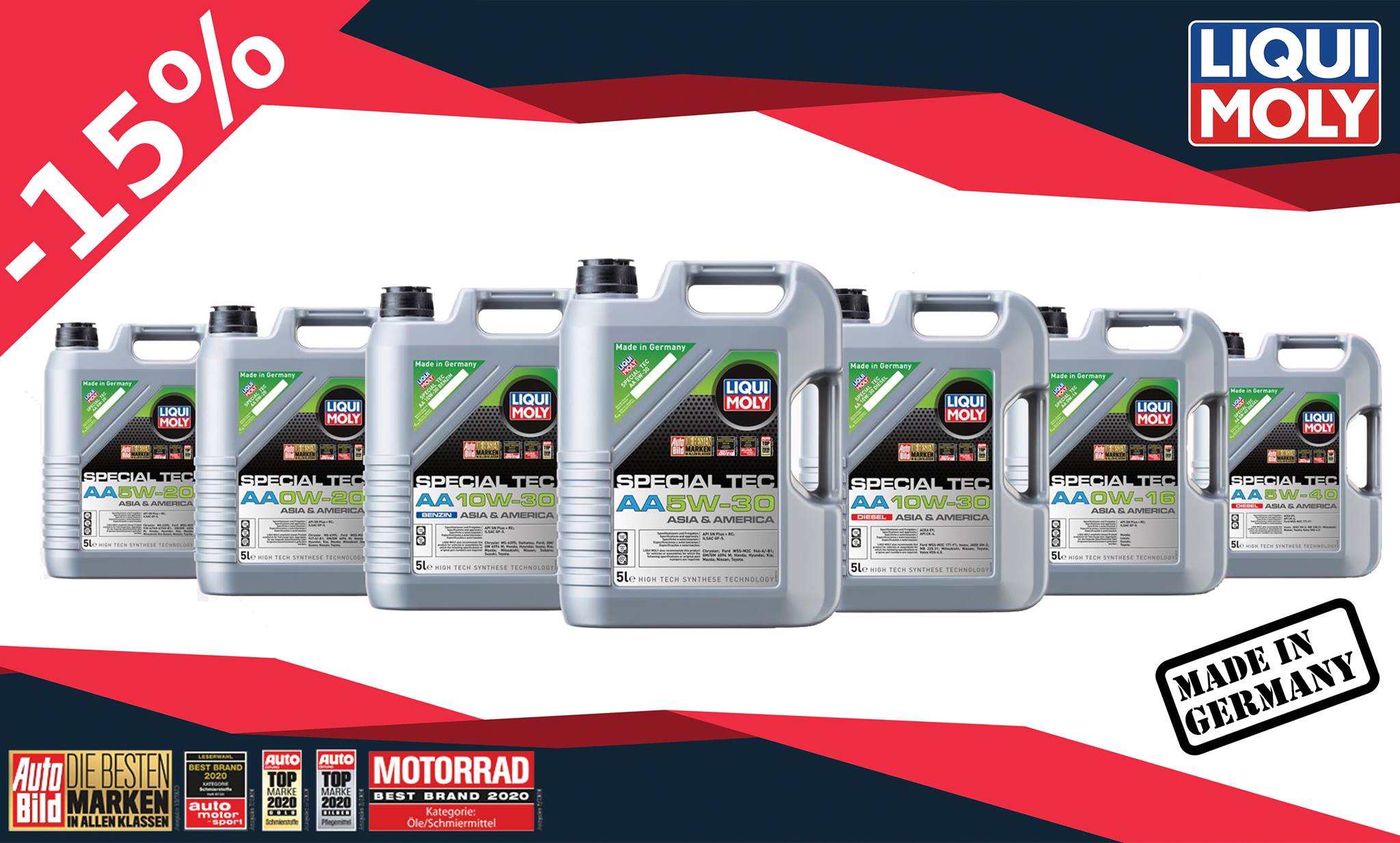 LIQUI MOLY-dən İYUL Kampaniyası - Special Tec AA Seriyası 15% endirimlə!