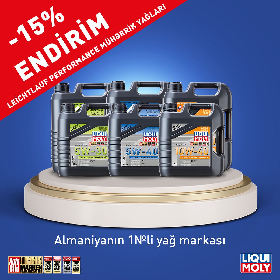 LIQUI MOLY-dən Oktyabr kampaniyası - Leichtlauf Performance seriyasından olan yağlara 15% endirim!