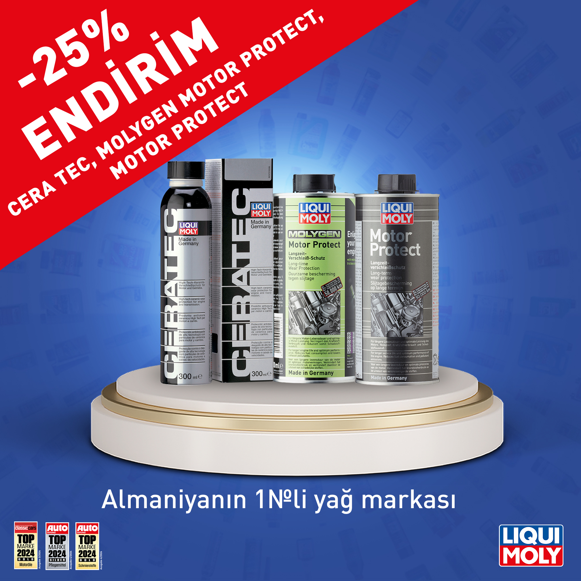 LIQUI MOLY-dən Mart Kampaniyası - Antifriksion və mühərrikqoruyucu yağ qatqılarına 25% endirim!