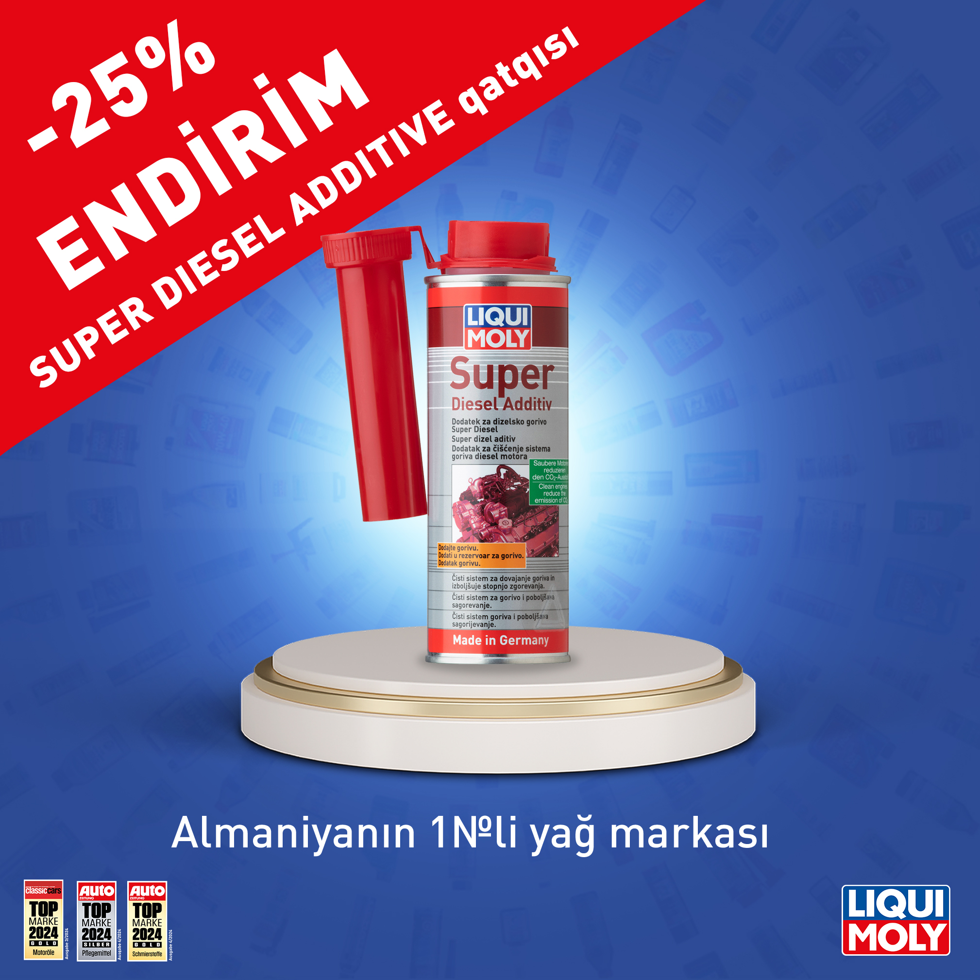 LIQUI MOLY-dən Mart Kampaniyası - "Super Diesel Additiv" dizel yanacaq qatqısı 25% endirimlə.